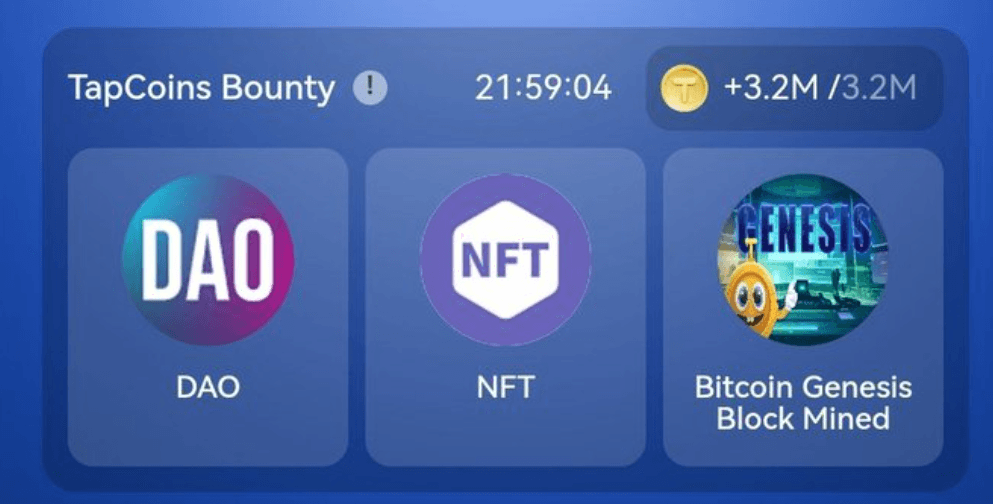 TapCoins Bounty Daily Combo 1 October 2024