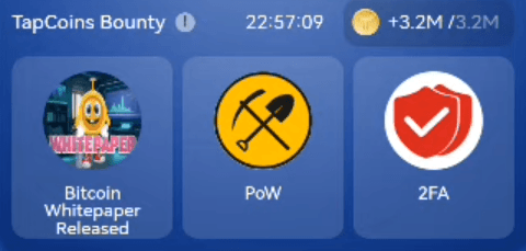 TapCoins Bounty Daily Combo 3 October 2024