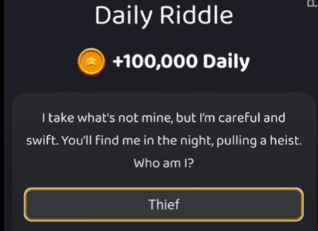 MafiaDAO Daily Combo & Daily Riddle 26 October 2024