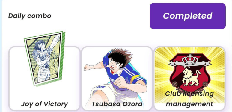 Captain Tsubasa Daily Combo 31 October & 1 November 2024