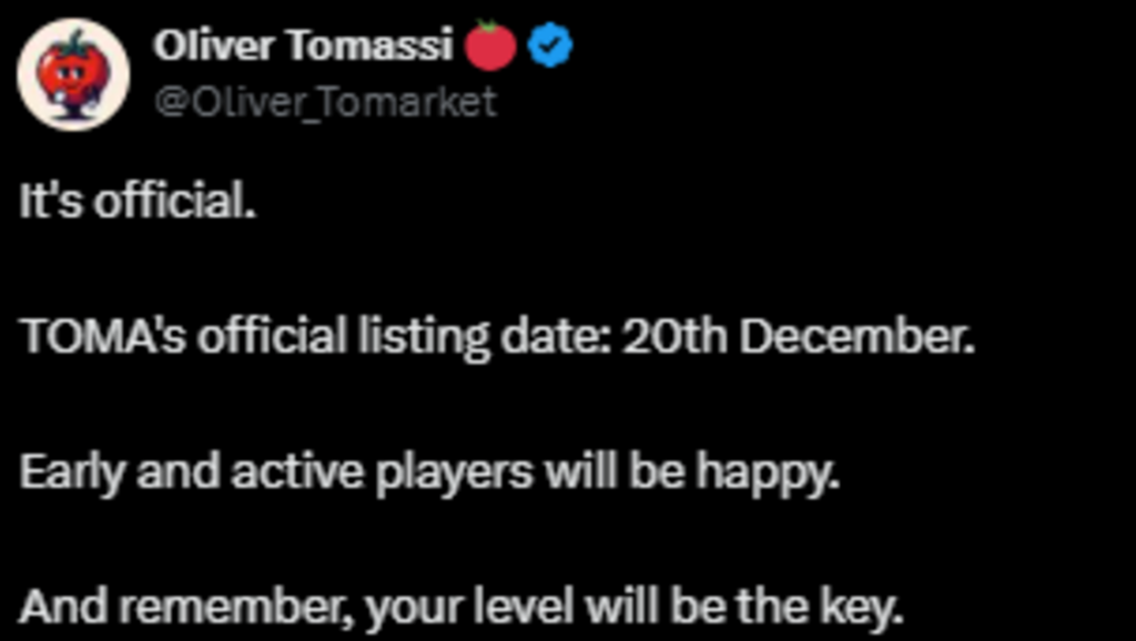 Tomarket's TOMA Token Listing