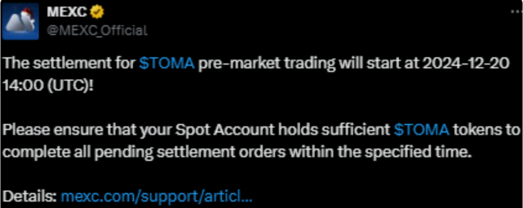 Tomarket Listing Details and Pre-Market Trading Information