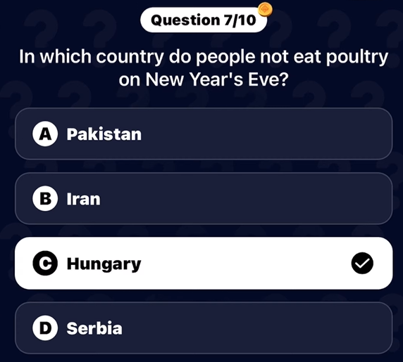 City Holder Daily Quiz 25/26 December 2024