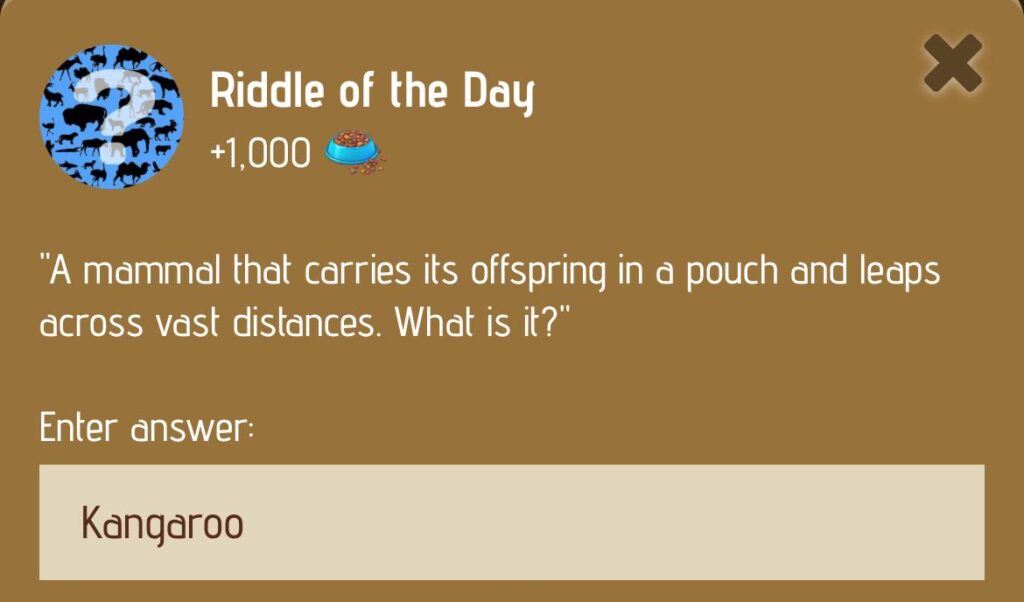 Zoo Riddle of the Day 27 December 2024