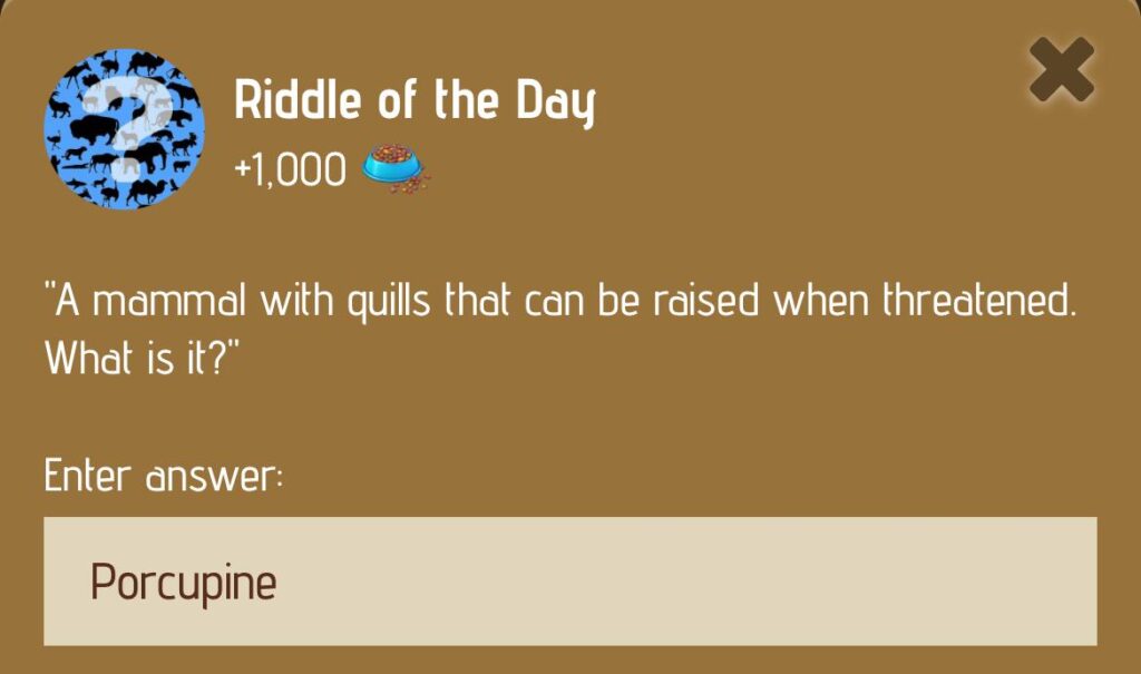 Zoo Riddle of the Day 31 December 2024