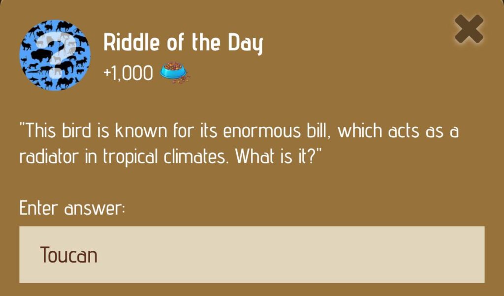 Zoo Riddle of the Day 2/3 January 2025