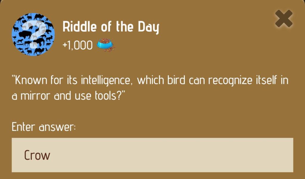 Zoo Riddle of the Day 3 January 2025