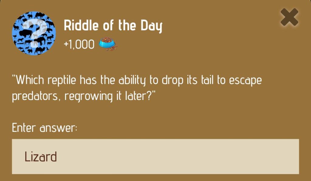 Zoo Riddle of the Day 7/8 January 2025