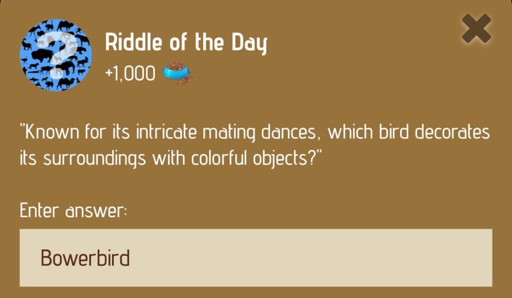 Zoo Riddle of the Day 8 January 2025