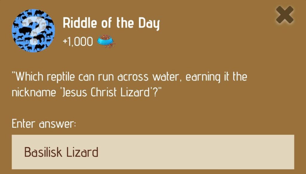 Zoo Riddle of the Day 9/10 January 2025