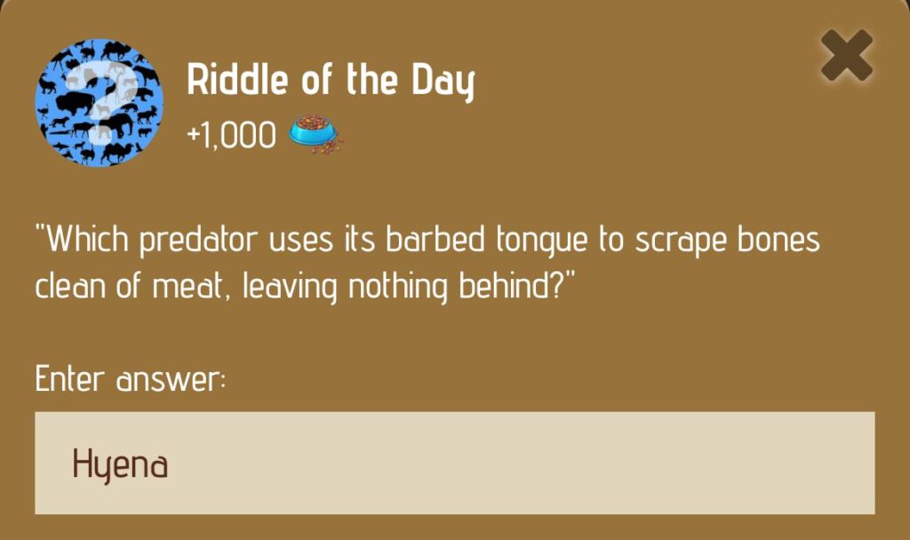 Zoo Riddle of the Day 11/12 January 2025