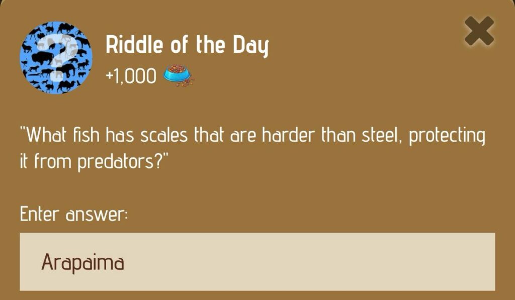 Zoo Riddle of the Day 20/21 January 2025