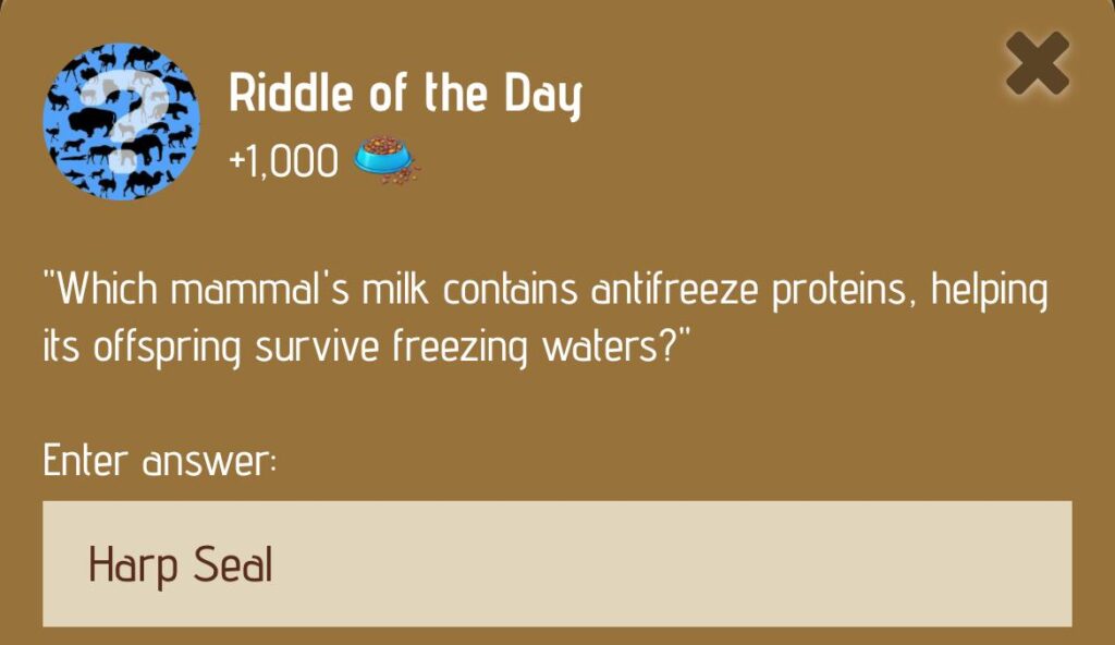 Zoo Riddle of the Day 22/23 January 2025