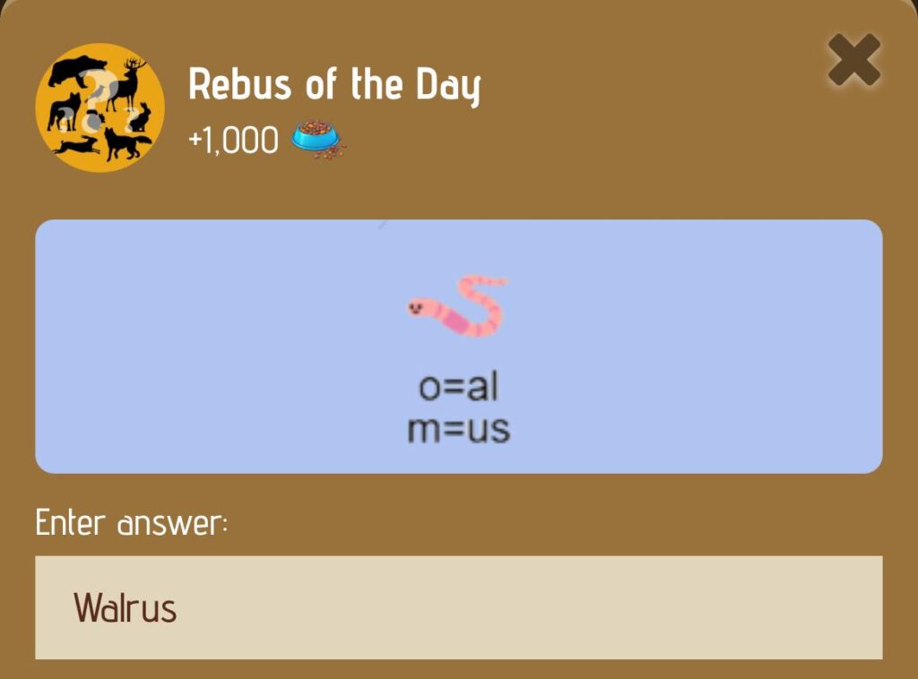 Zoo Rebus Of The Day 30/31 January 2025