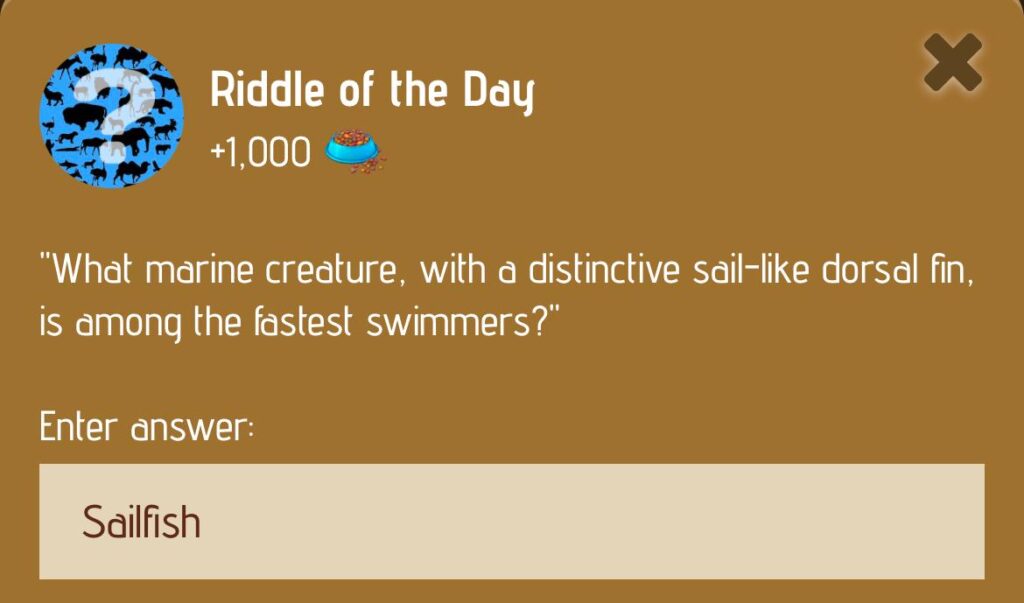 Zoo Riddle of the Day 30/31 January 2025