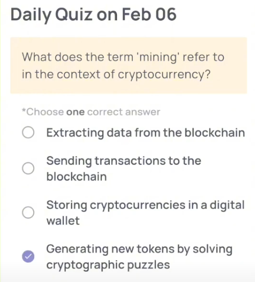 Xenea Quiz Answer 6 February 2025