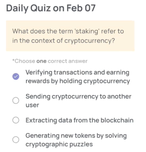 Xenea Quiz Answer 7 February 2025