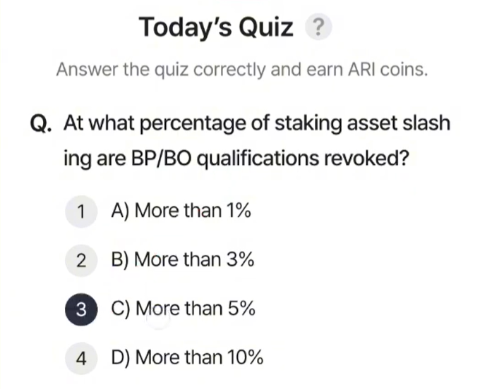 ARI Wallet Daily Quiz Answer 10 February 2025 (AriChain)