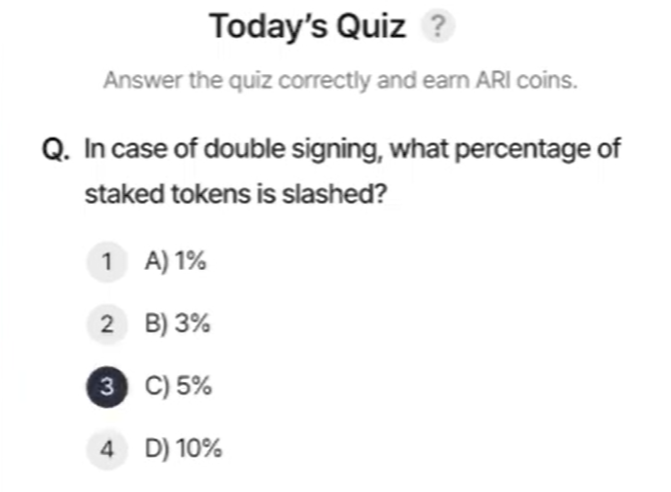 ARI Wallet Daily Quiz Answer 11 February 2025 (AriChain)